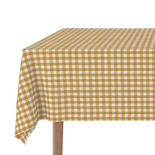 Martina Home TEFLONATED TABLECLOTH MADE Vichy Gold 300X140 CM