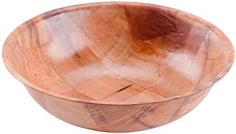 10" Woven Wood Salad Bowl - 12/Pack