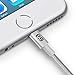 PureGear Braided Metallic Charge-Sync Cable for Apple Lightning devices - Silver 48