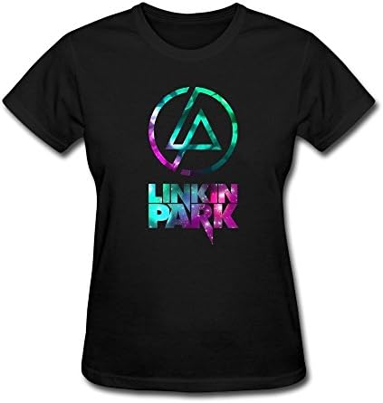BOAIS Rock Band Linkin Park Logo Women's Custom Short Sleeve Shirt 100% Cotton