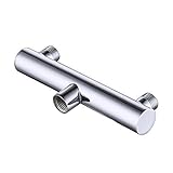 KES ALL BRASS Shower Head Double Outlet Manifold for Dual Sprayer Showering System, Chrome, PJ15