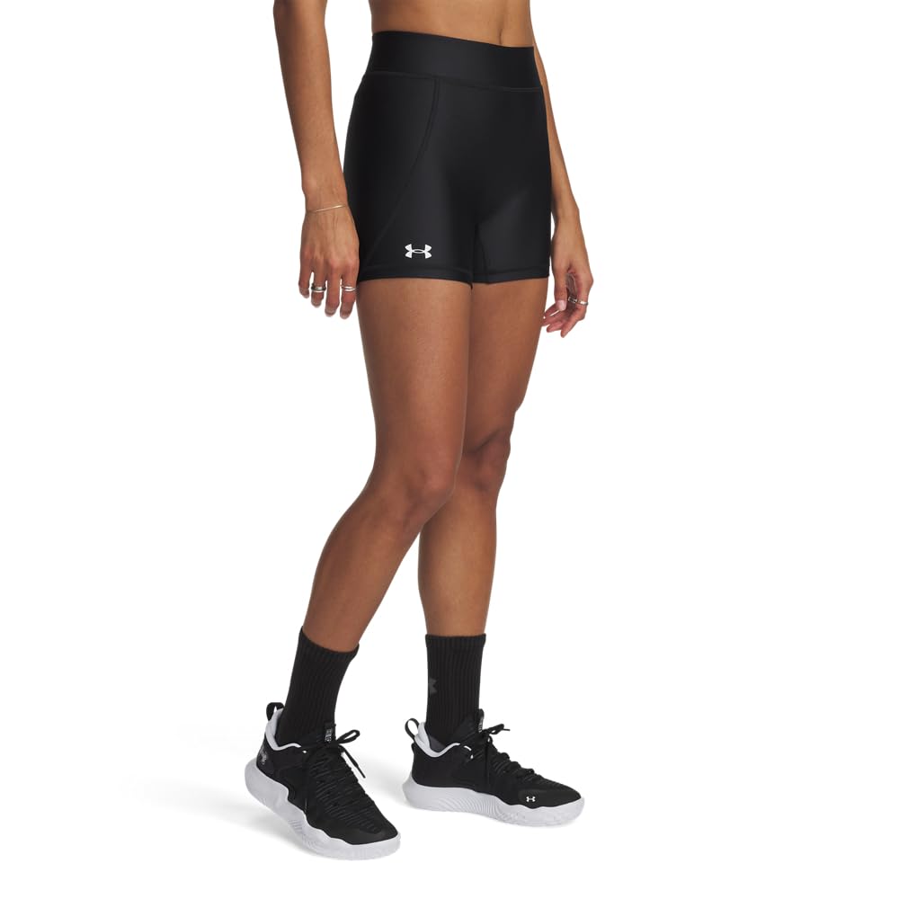 Under Armour Womens Team Shorty 4, (001) Black / / White, X-Large Image