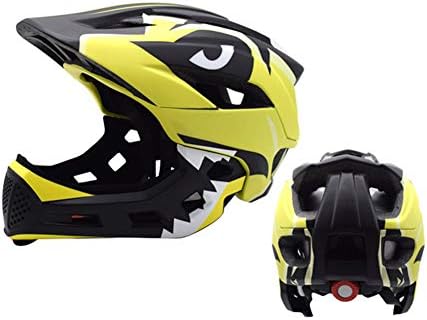 koowaa Kids Full Face Bicycle Helmet, Chin Detachable, Mountain Road Cycling Guard Helmet for Skateboard Roller Scooter