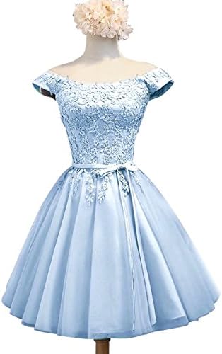 Short Homecoming Dresses Cap Sleeves Satin Lace Up Prom Dresses for Party, Bridesmaid, Wedding Lanierwedding 2017 Blue Size 2