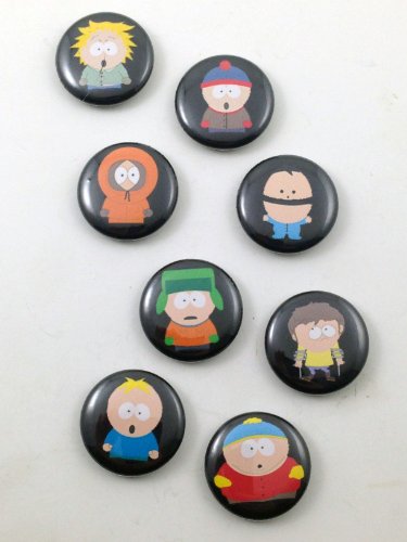 Set of 8 BRAND NEW South Park One Inch Buttons / Pins
