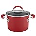 Rachael Ray Cucina Hard Porcelain Enamel Nonstick Multi-Pot / Steamer Set, 3-Quart, Cranberry Red - 16800