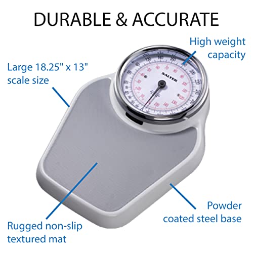 Salter ProHelix Professional Oversized Bathroom Scale with Grey Vinyl