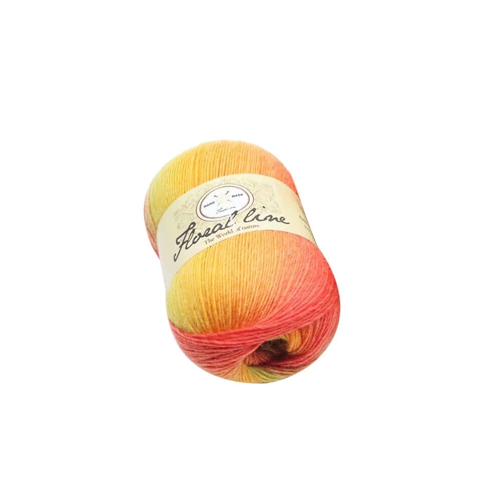 Multicolor Yarn for Knitting, Multicolor Crochet Blend Knitting Yarn Weaving Yarn Crochet Thread for Knitting, Crafts and DIY Crochet Knitting Rope, 400m for Roll