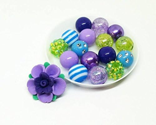 Polymer clay flower bead bracelet kit - Makes one stretchy bracelet