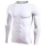 Jiayiqi Mens Compression Baselayer Long Sleeved Top Sport Fast Dry Shirts