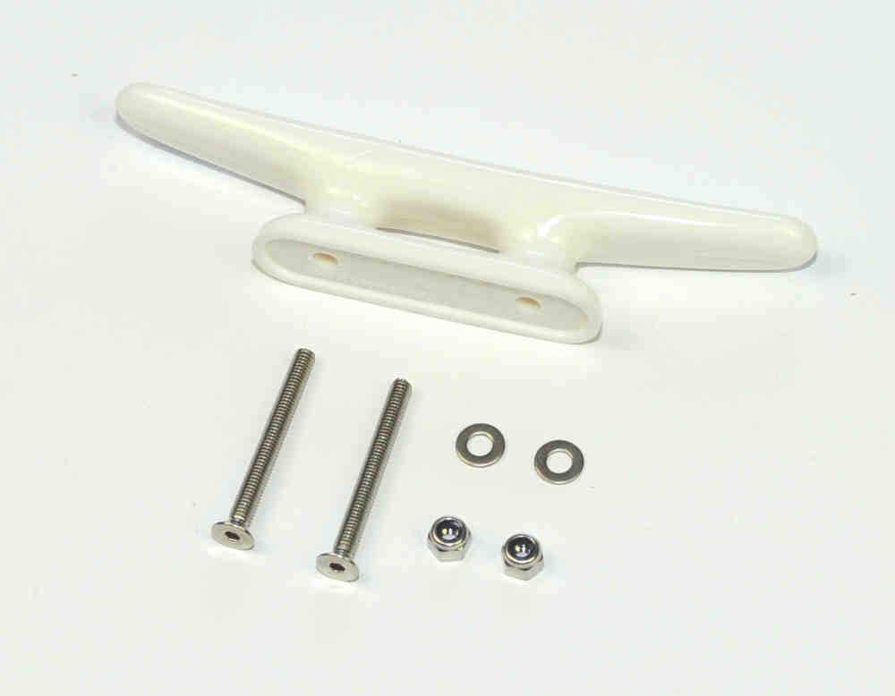 New Marine Nylon Clamp with V4A Screws, White, 125mm