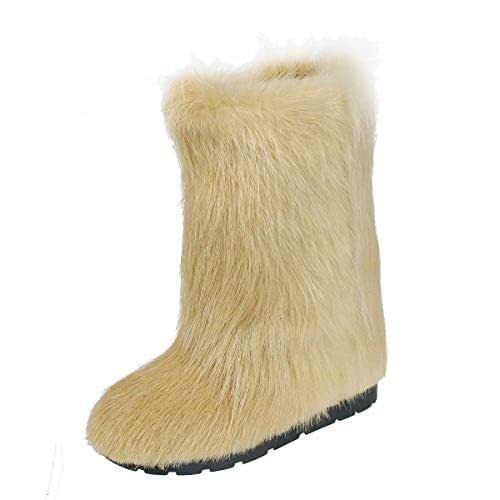 Natural Fur Boots for Women, Mukluks, Yeti Boots, Eskimo Boots, Long