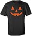 Joe's USA Jack O' Lantern Pumpkin Halloween Costume T-Shirt | XL-Black