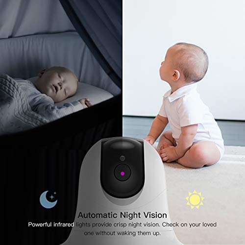 Cacagoo Video Baby Monitor With Remote Camera Pan Tilt Zoom 3 5 Color Lcd Screen Temperature Display Lullaby Two Way Audio With Wall Mount Kit Pricepulse