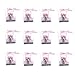 Lunaura Baby Keepsake - Set of 12 Girl Baby Bottle Glass Votive Candle Set Favors - Pink