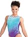 GK Laurie Hernandez Whirl of Wonder Gymnastics Leotard Ballet Dance Athletic One-Piece for Women & Girls,Blue,purple,Children's Large