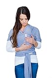 Cotton Baby Wrap – Soft, Stretchy Baby Sling Front Carrier perfect for Infants – Great for Hands-free carrying, breastfeeding, and convenience – BUY 2, GET 1 FREE (Heather Gray)