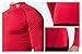 TSLA Men's UPF 50+ Mock Long Sleeve Compression Shirts, Athletic Workout Shirt, Base Layer for Water Sports, BLM Edition Red, Medium