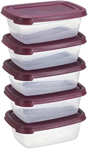 Rectangular Refrigirator Bager Clear plastic rectangular refrigerator set with color lid 5 piece ...