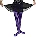 ToBeInStyle Girl's Girls Striped Tights - Black/Purple - S