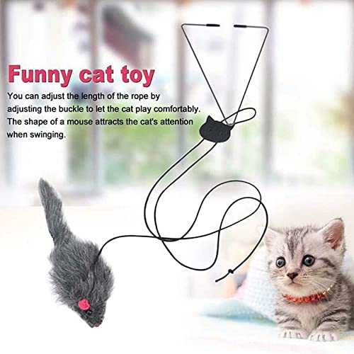 Cat Toy Rope Mouse Play Supplies, Hanging Retractable Cat Catching