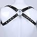 iiniim Men's Adjustable Faux Leather Body Chest Harness