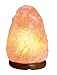 KHEWRA Hand Carved Natural Crystal Air Purifying Himalayan Salt Lamp on Wood Base with UL-Approved Cord and 15-Watt Light Bulb (9 to 10 inch, 8 to 12 lbs)