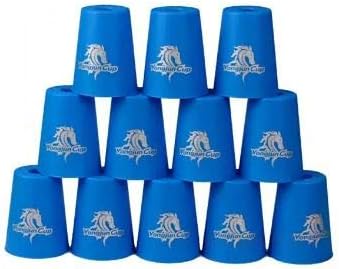 Cubelelo YJ Stacking Cups Cardboard Box (Blue) Quick Stacks Cups, Rapid Sport Stacking Cups Speed Training Set of 12