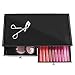 mDesign Plastic Modern Cosmetics Countertop Organizers for Vanity Cabinet to Hold Makeup, Beauty Products - 2 Drawer Wide, Black