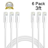 Cablex(TM)6Pack 3FT Lightning to 8 Pin USB Charging Cable Cord Syncing and Charging for iPhone 6/6s/6 plus/6s plus, 5c/5s/5/SE, iPad Air/Mini, iPod Nano/Touch