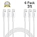 Cablex(TM)6Pack 3FT Lightning to 8 Pin USB Charging Cable Cord Syncing and Charging for iPhone 6/6s/6 plus/6s plus, 5c/5s/5/SE, iPad Air/Mini, iPod Nano/Touch