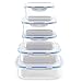 Royal Glass Food Storage Containers - 10-Piece Set - BPA Free and Microwave Safe with Lids - Perfect for Meal Prep