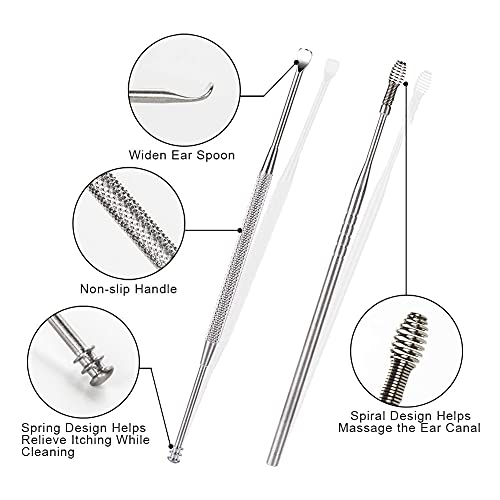 PINPOXE Earwax Removal Kit, Ear Cleaner, Ear Pick, Safe Ear Wax Removal