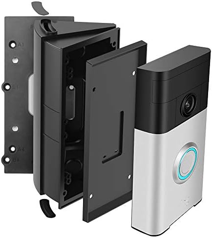 Adjustable (30 to 55 Degree) Angle Mount Compatible with Ring Wi-Fi Enable Doorbell/Ring Video Doorbell 1st 2nd, WFEXD Replacement Angle Adjustment Mounting Plate Bracket Doorbell Wedge Kit