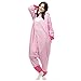 VU ROUL Pink Stitch Onesie Costume for Women Men Adult Halloween Christmas Party Pajamas Sleepwear Medium