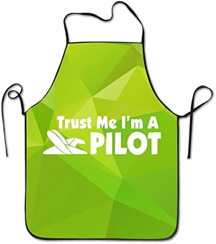 28.34"x20.47" Black Trust Me I'm A Pilot, Plane Funny Beautiful Art Craftsmen Kitchen Restaurant Bib Apron