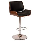 Armen Living London Swivel Barstool in Black Faux