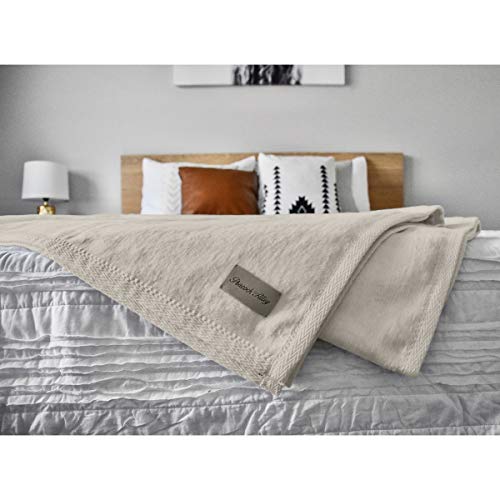 Peacock Alley Favorite Blanket Luxury Reversible Cotton Blanket