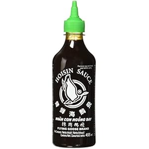 FLYING GOOSE Hoi Sin Sauce – pikant, grüne Kappe, kräftige Würzsauce aus Thailand, 1er Pack (1 x 455 ml)