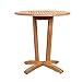 Amazonia Victor 1-Piece Outdoor Bistro Round Table | Certified Teak | Ideal for Patio and Indoors, 27Lx27Wx29H, Light Brown