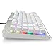 RGB Mechanical Gaming Keyboard, E-Element Z-77 Programable RGB Backlit, Blue Switches,Water Resistant, 87 Keys Anti-Ghosting for Mac PC, Whitethumb 3