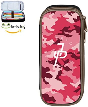 Large Capacity Pen Bag New Jake Paul Pink Camo Pencil Case Makeup Pouch Double Zipper Box
