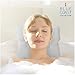 Blue Coast Collection-Bath Pillow for Tub with Konjac Sponge-Large Size for Bathtub, Hot Tub, Jacuzzi, and Home Spa-Non-slip Luxury Support for Head, Neck, Back and Shoulders, 6 Strong Suction Cups
