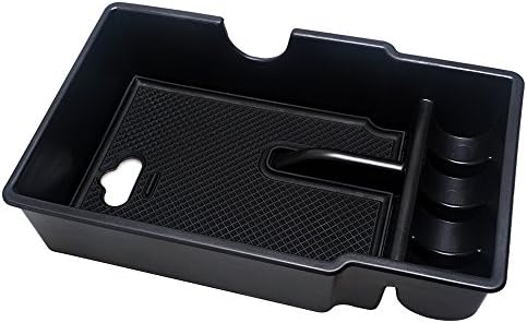 Marchfa Car Center Console Tray Organizer Insert Armrest Secondary Storage Box for Jeep Renegade 2015 2016 2017 2018