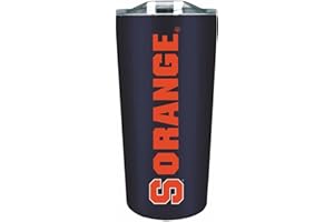 Campus Colors NCAA Stainless Steel Tumbler perfect for Gameday - 18 oz - Double Walled - Keeps Drinks Perfectly Insulated (Syracuse Orange - Navy, 18oz)