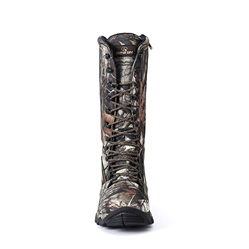 R RUNFUN Men's 16" Snake Bite Waterproof Hunting Boots, Durable Outdoor Hiking Boots，Camo Anti