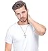 HEFANG Jewelry Stainless Steel Mens Cross Necklace for Men Pendant for Boys 24 Inch Chain