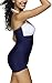Urban Virgin Elegant Retro Inspired Boy-Leg One Piece Ruched Monokinis Swimsuit