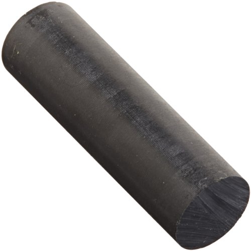 PEEK (Polyetheretherketone) Round Rod, Opaque Black, Meets ASTM D6262, 3/8