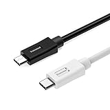 USB C Cable, Tronsmart USB C to USB C Charging Cable（2-Pack 6 Feet , 1 x Black,1 x White）for Samsung Galaxy S8 S8+, LG G6, ChromeBook Pixel, Google Pixel / Pixel XL, Nexus 5X / 6P and more